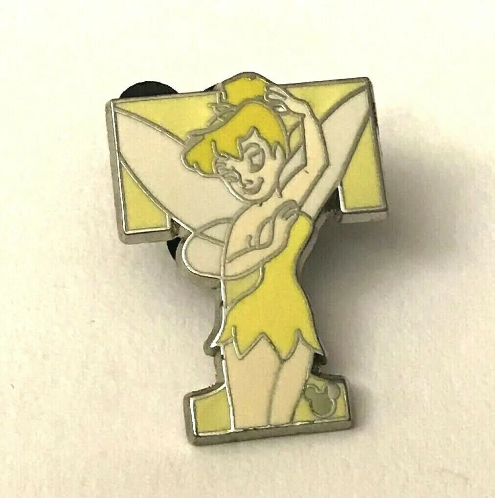 2011 Disney Hidden Mickey Alphabet Letter T For Tinker Bell Pin