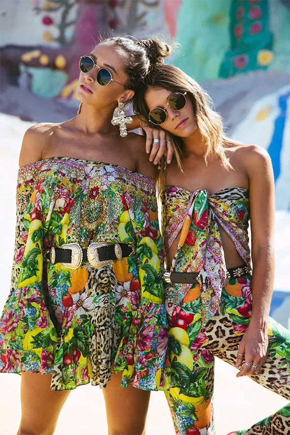 A LINE FRILL DRESS COOL CAT