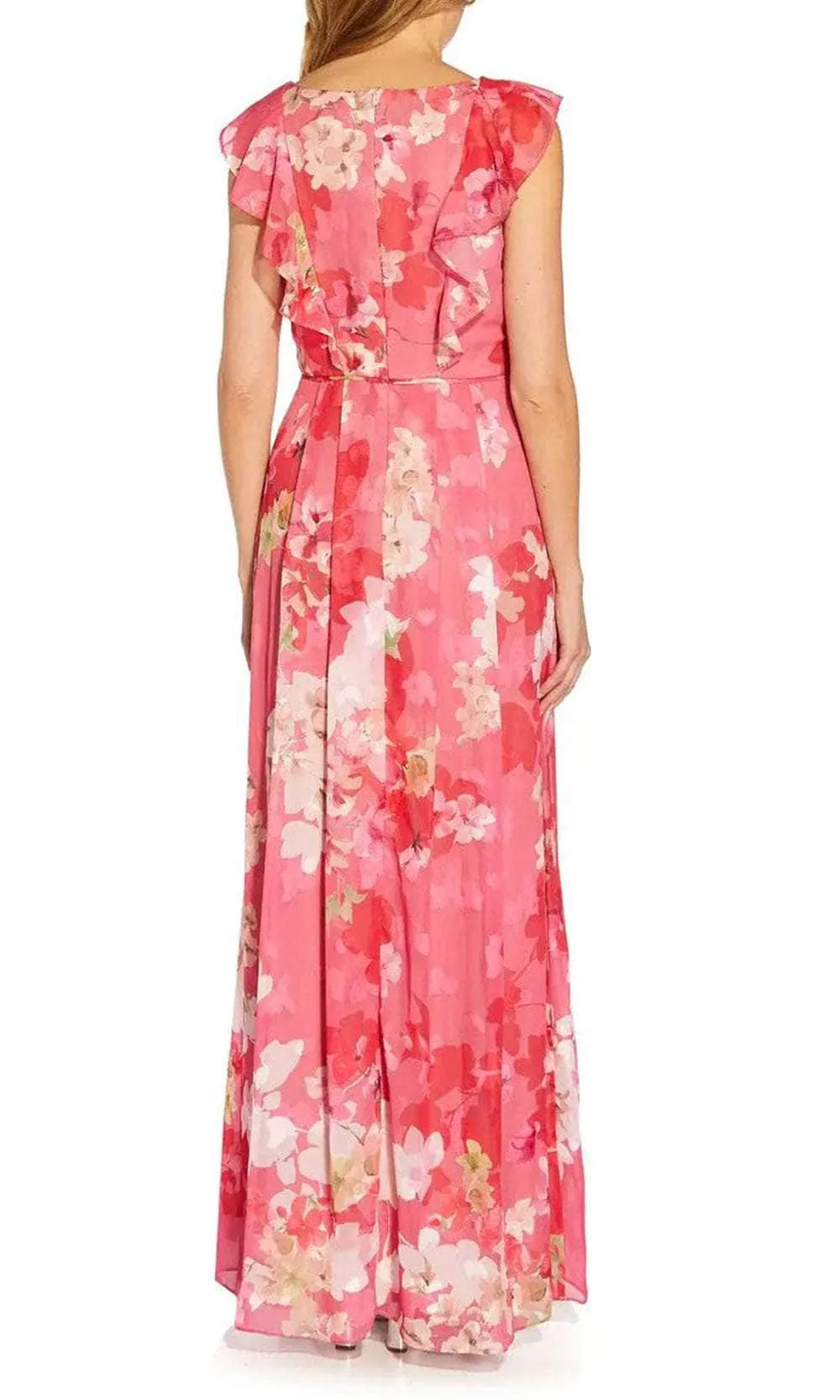 Adrianna Papell AP1E209744 - Ruffle Trimmed Floral Dress
