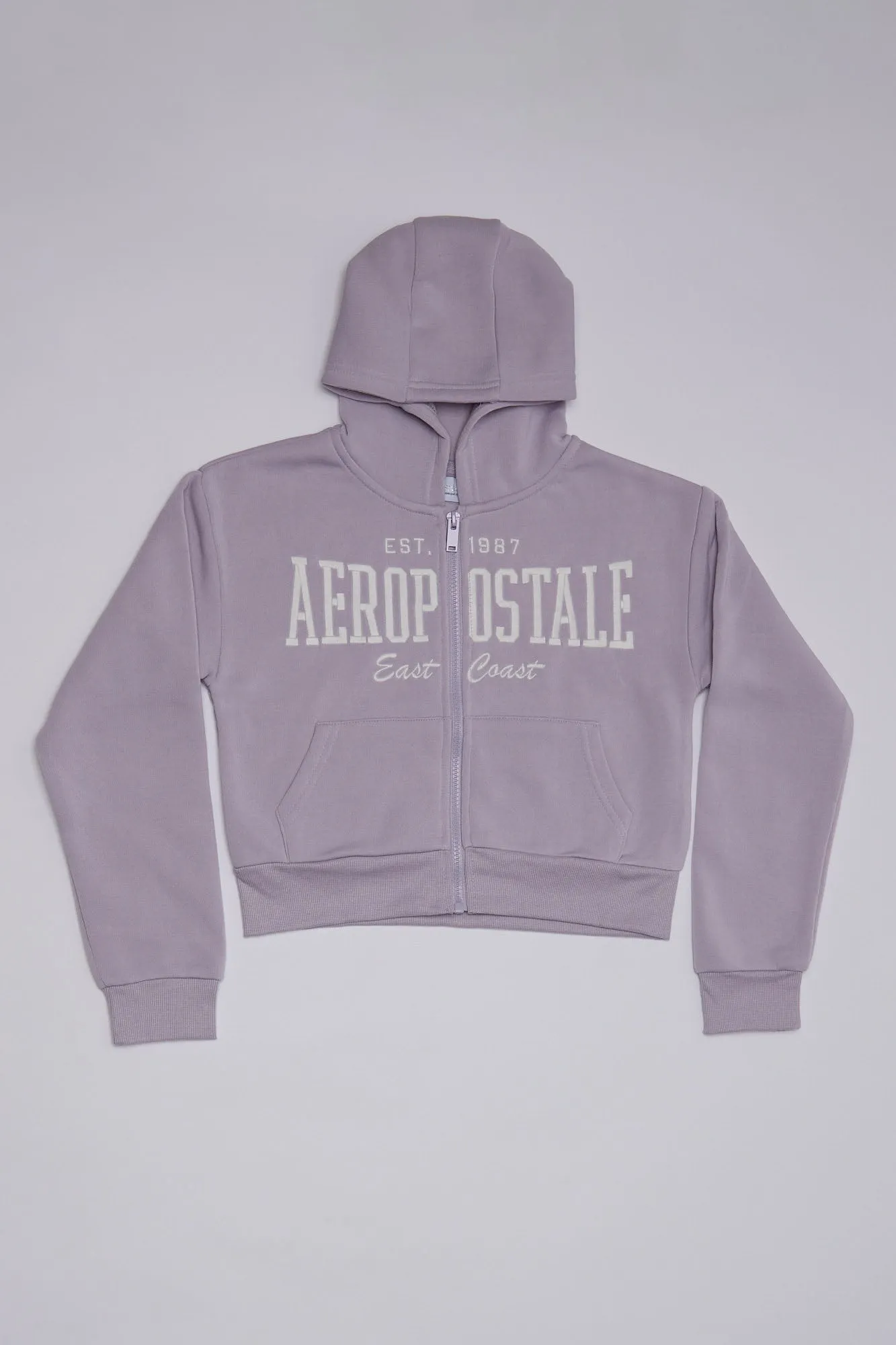 AERO Girls' Aéropostale 1987 Graphic Zip-Up Midi Hoodie