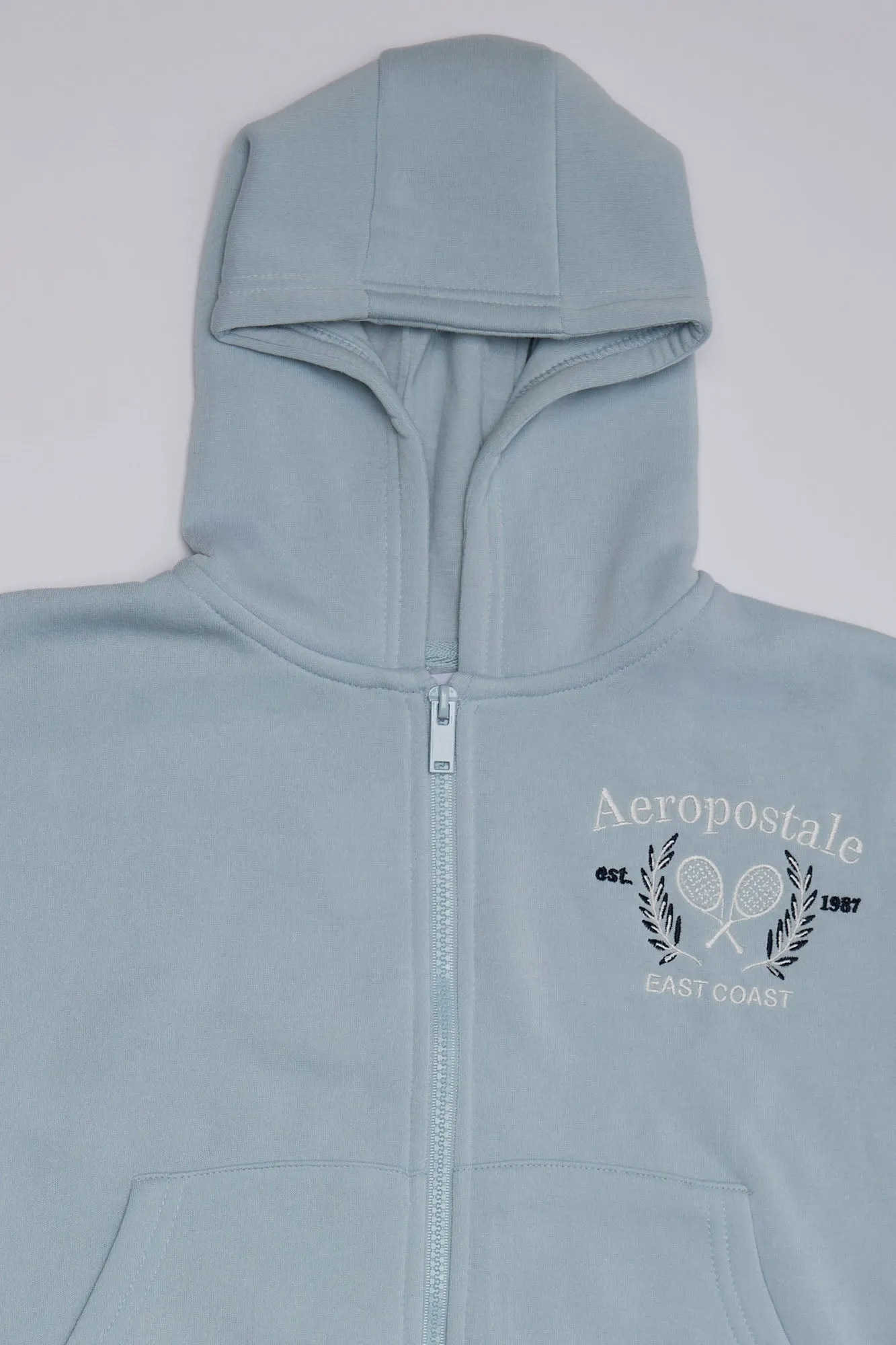 AERO Girls' Aéropostale 1987 Graphic Zip-Up Midi Hoodie