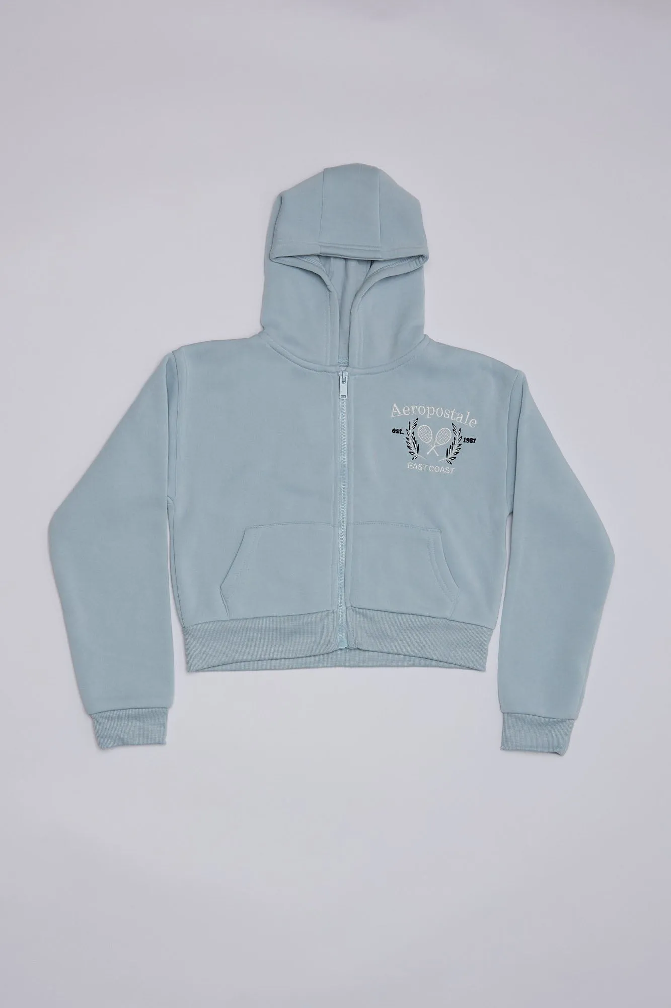 AERO Girls' Aéropostale 1987 Graphic Zip-Up Midi Hoodie
