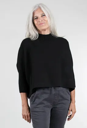 Aja Cropped Sweater, Black