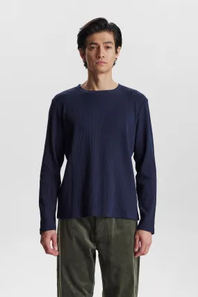 AKKIKKI L/S WAFFLE TEE - Sky Captain