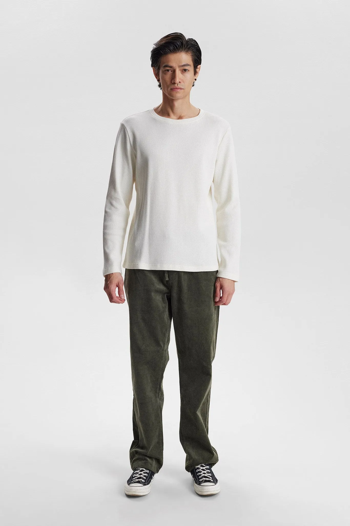 AKKIKKI L/S WAFFLE TEE - Tofu