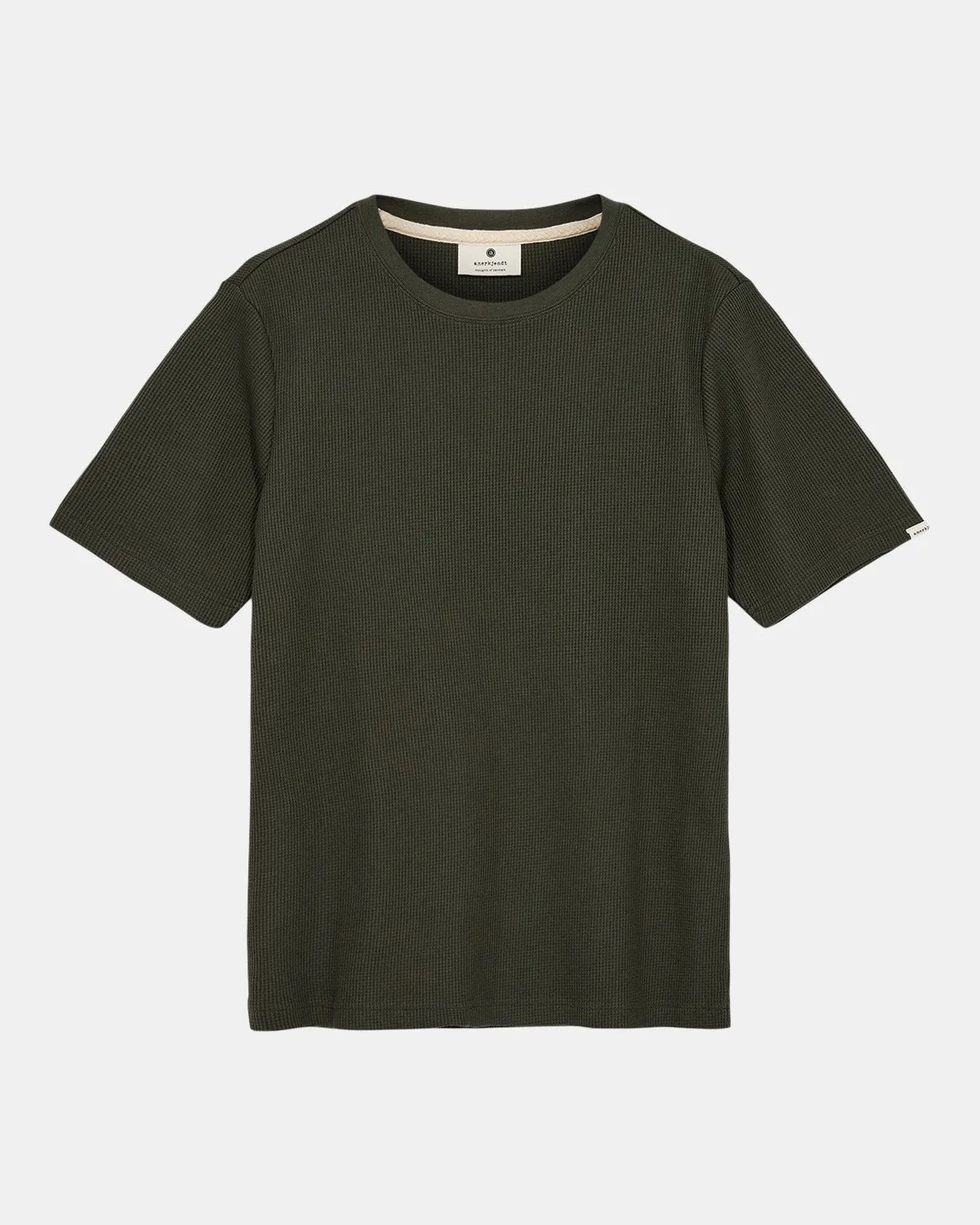 AKKIKKI S/S WAFFLE TEE - Forest night