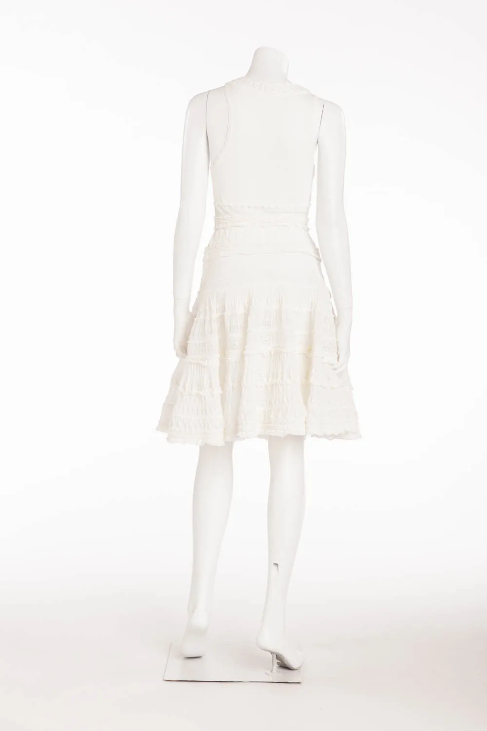 Alaia - White Short Cocktail Summer Dress - FR 38