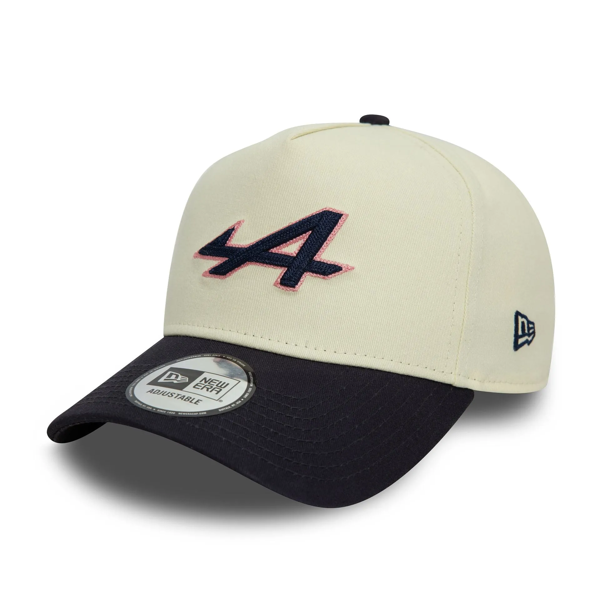 Alpine Racing Chain Stitch White 9FORTY E-Frame Adjustable Trucker Cap