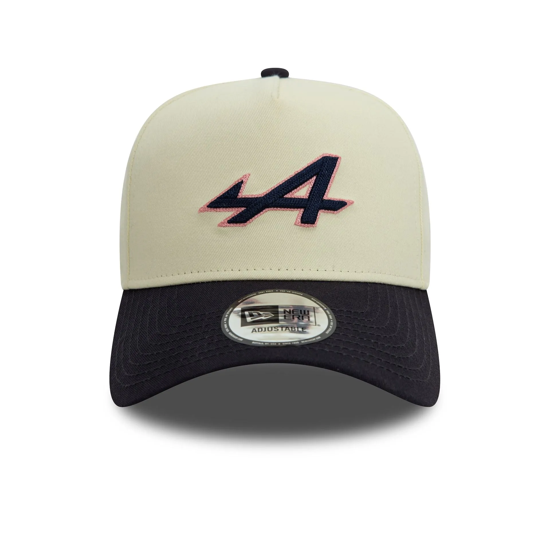 Alpine Racing Chain Stitch White 9FORTY E-Frame Adjustable Trucker Cap