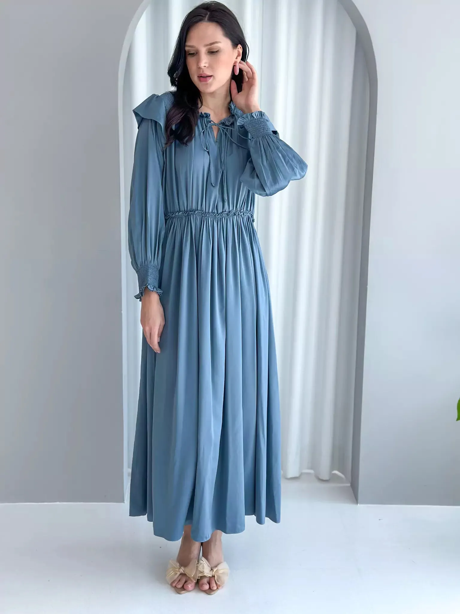 Anastasia Long Dress - Blue
