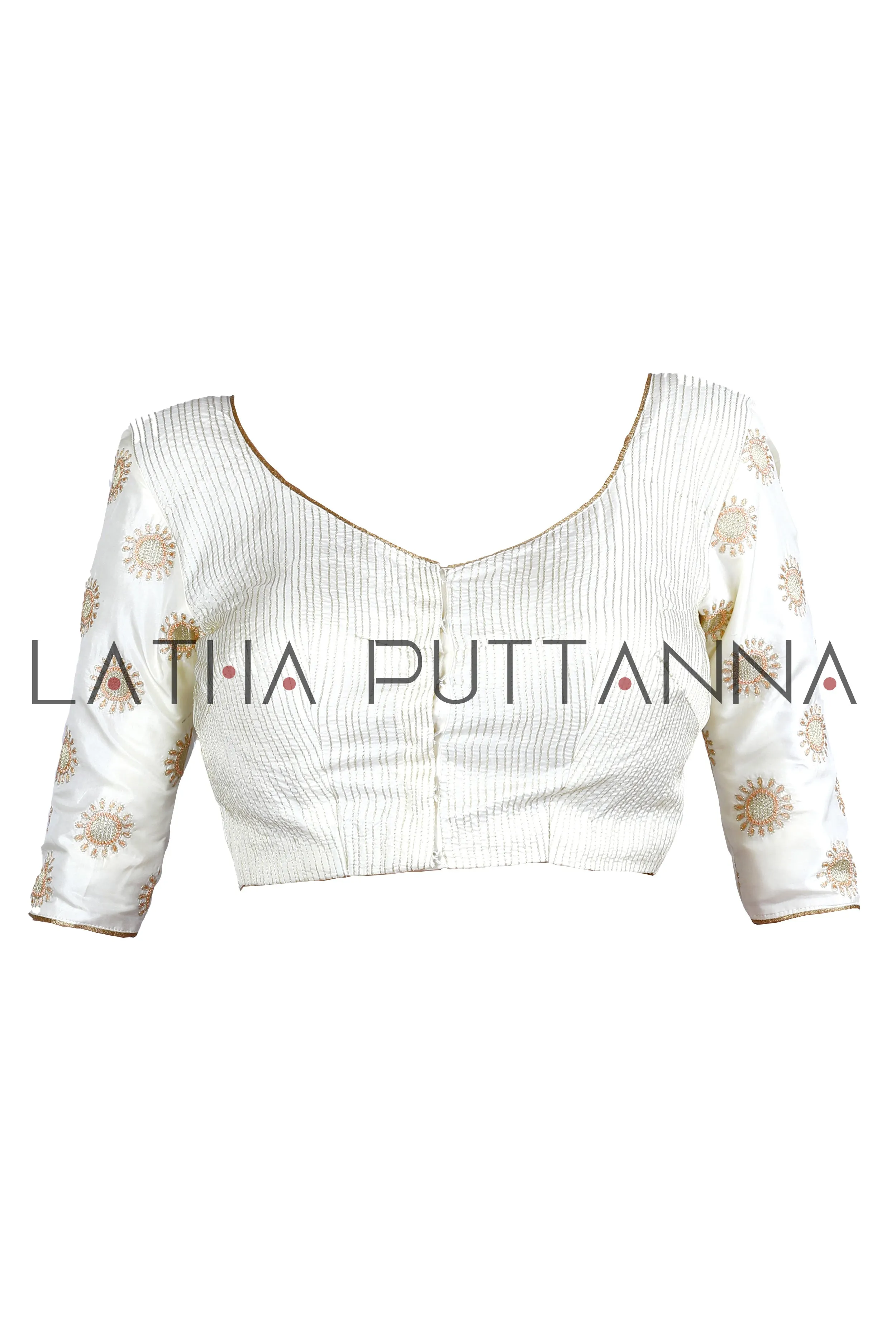 Apsara – Ethereal Peach Tissue with Gold Paisleys