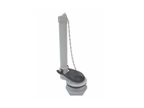 Aquarius Flush Valve 2" OD, Complete with Rubber Flapper & Chain. Which is located in the middle of the toilet tank. - # 222101 / PLU - AUQA002
