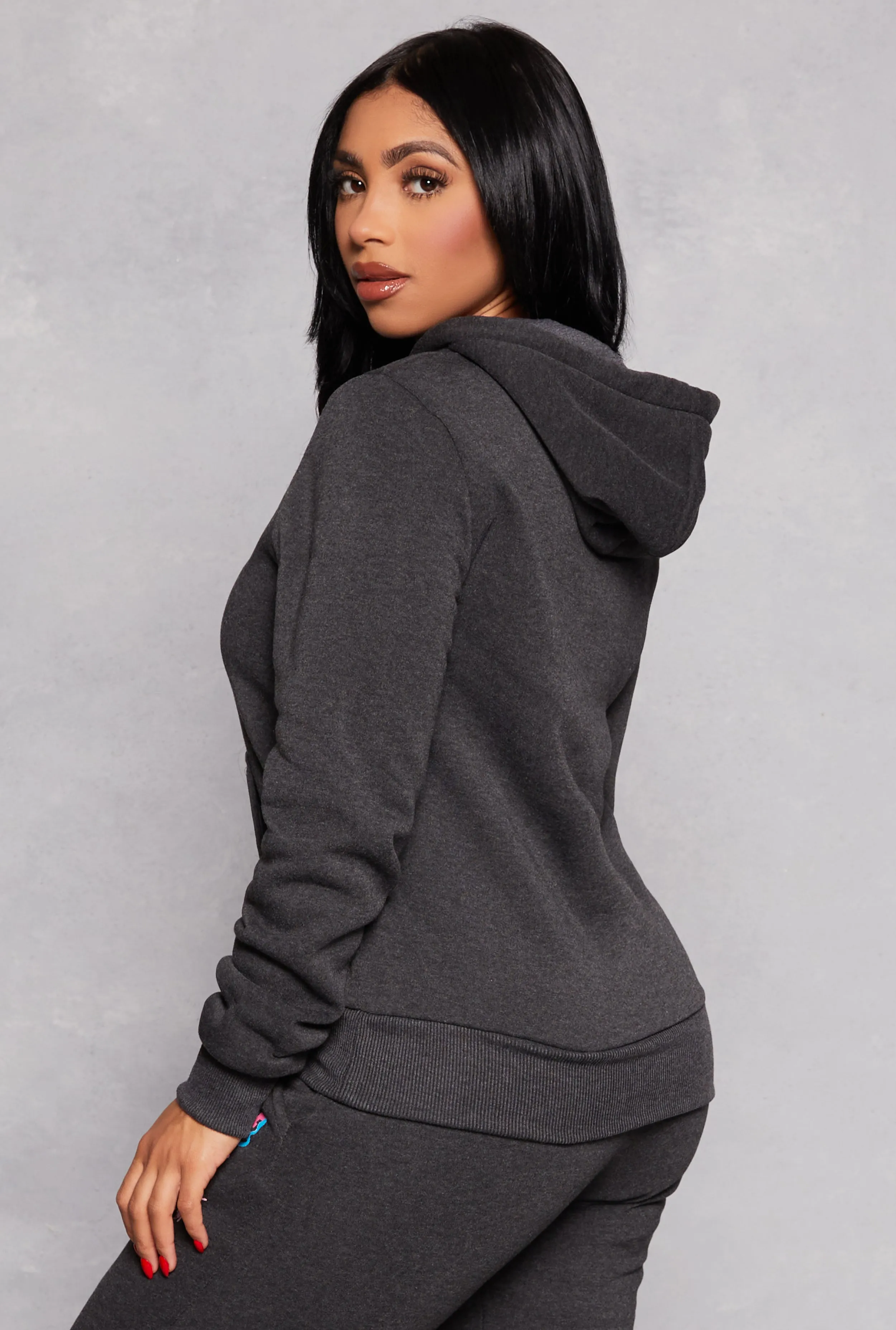 Attitude Bear Graphic Pullover Hoodie