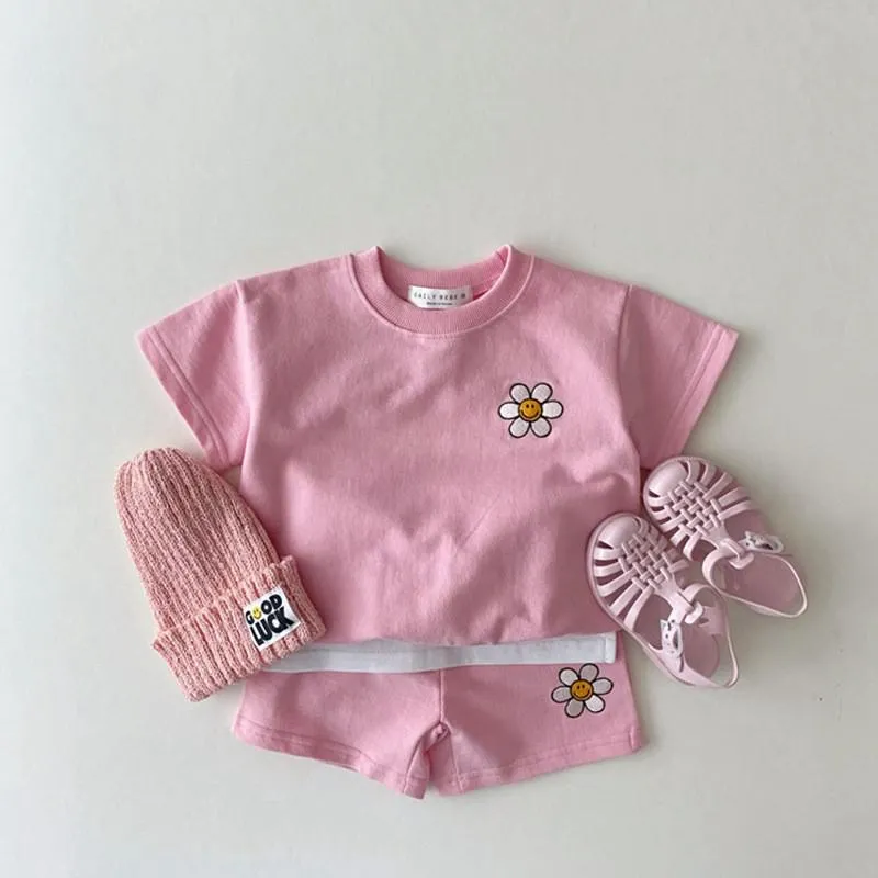 Baby Clothes Toddler Baby Summer New Clothes Sets Boy Girl Fashion Cartoon Printed Cotton Short Sleeve T-shirt   Kid Casual Shorts 2pcs Set