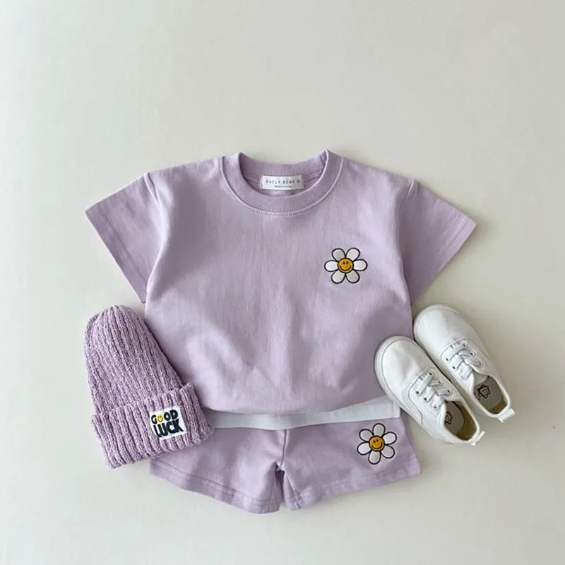 Baby Clothes Toddler Baby Summer New Clothes Sets Boy Girl Fashion Cartoon Printed Cotton Short Sleeve T-shirt   Kid Casual Shorts 2pcs Set