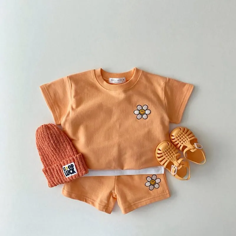 Baby Clothes Toddler Baby Summer New Clothes Sets Boy Girl Fashion Cartoon Printed Cotton Short Sleeve T-shirt   Kid Casual Shorts 2pcs Set