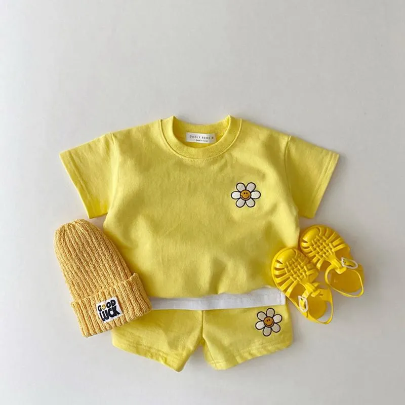 Baby Clothes Toddler Baby Summer New Clothes Sets Boy Girl Fashion Cartoon Printed Cotton Short Sleeve T-shirt   Kid Casual Shorts 2pcs Set