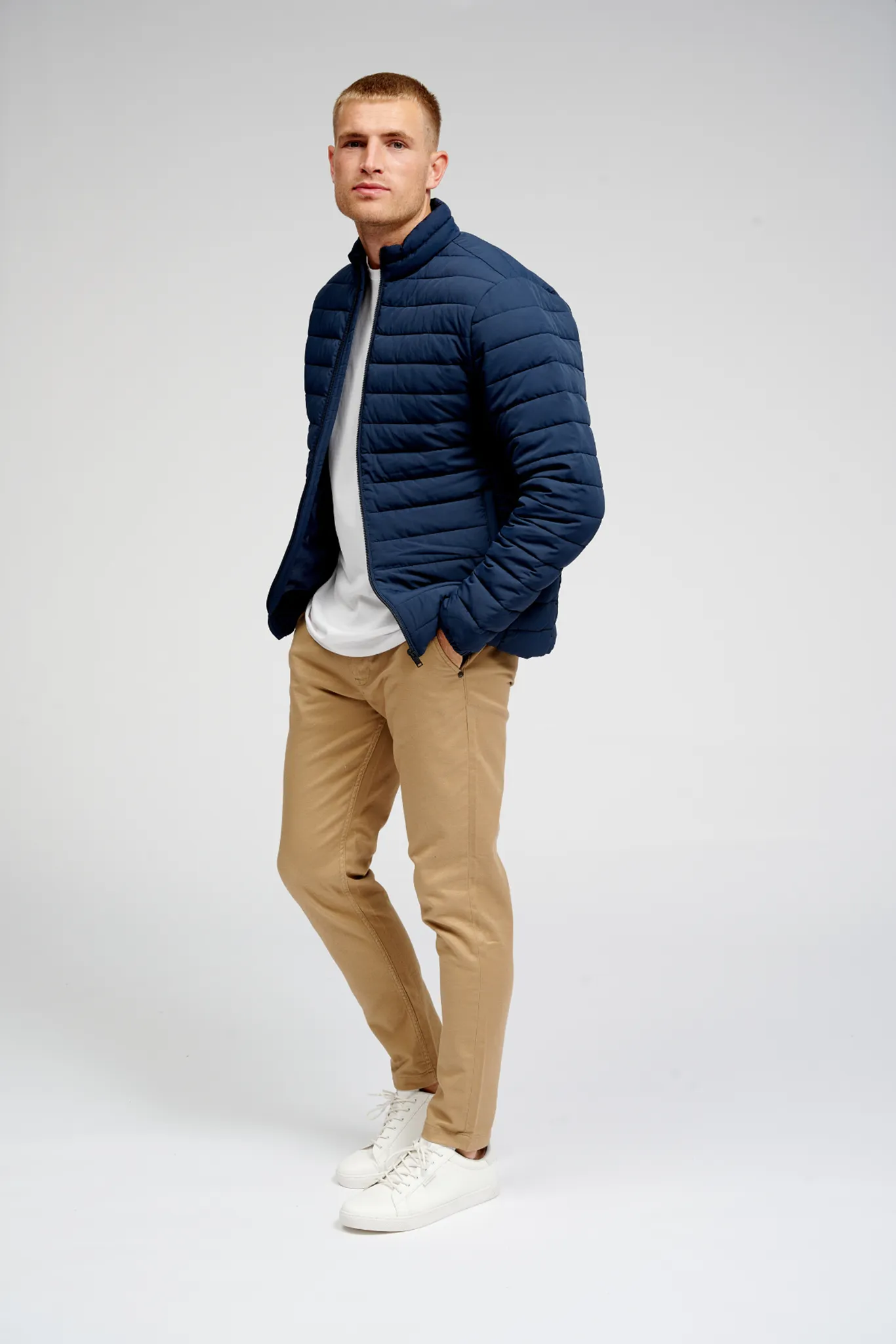 Basic Let Pufferjakke - Navy Blazer