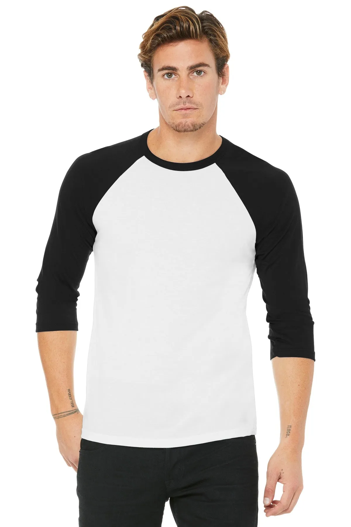 BELLA CANVAS Unisex 3/4-Sleeve Baseball Tee