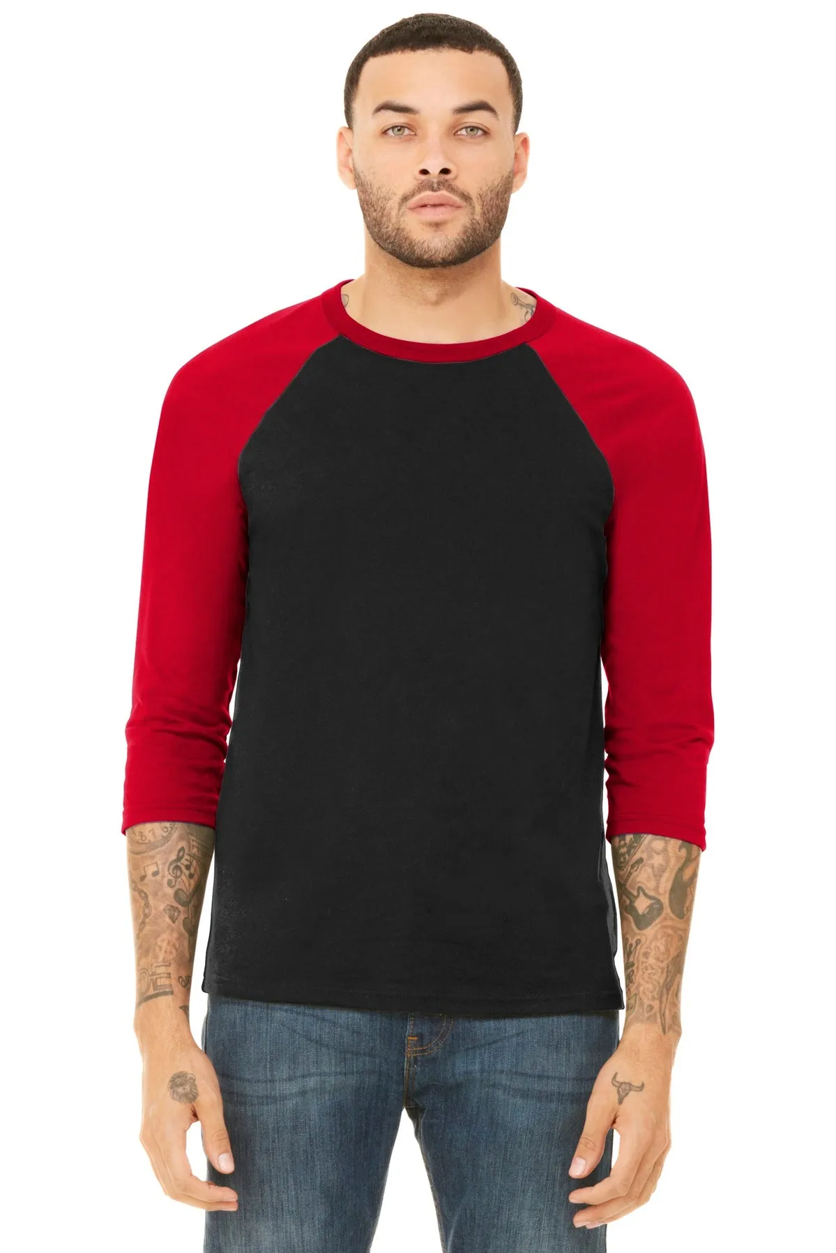 BELLA CANVAS Unisex 3/4-Sleeve Baseball Tee