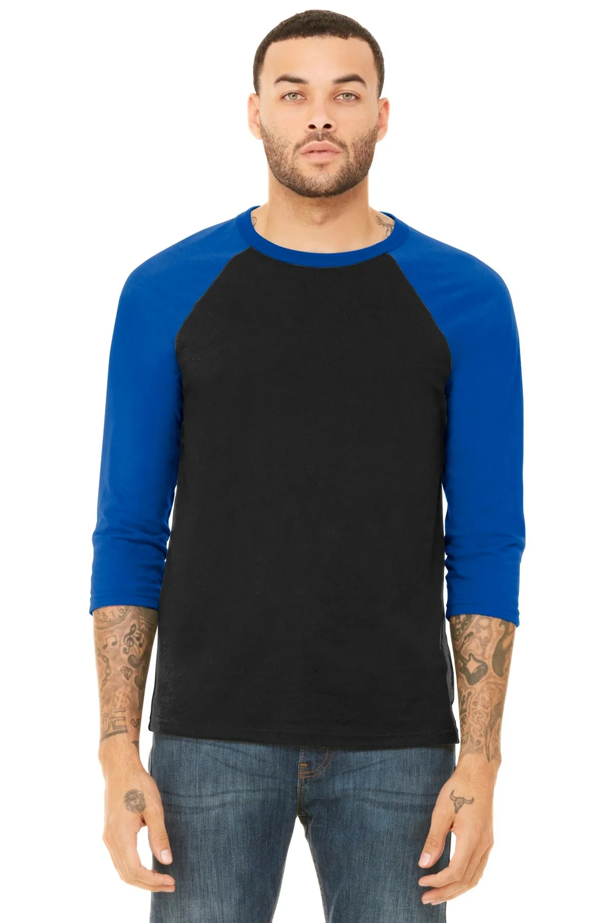 BELLA CANVAS Unisex 3/4-Sleeve Baseball Tee