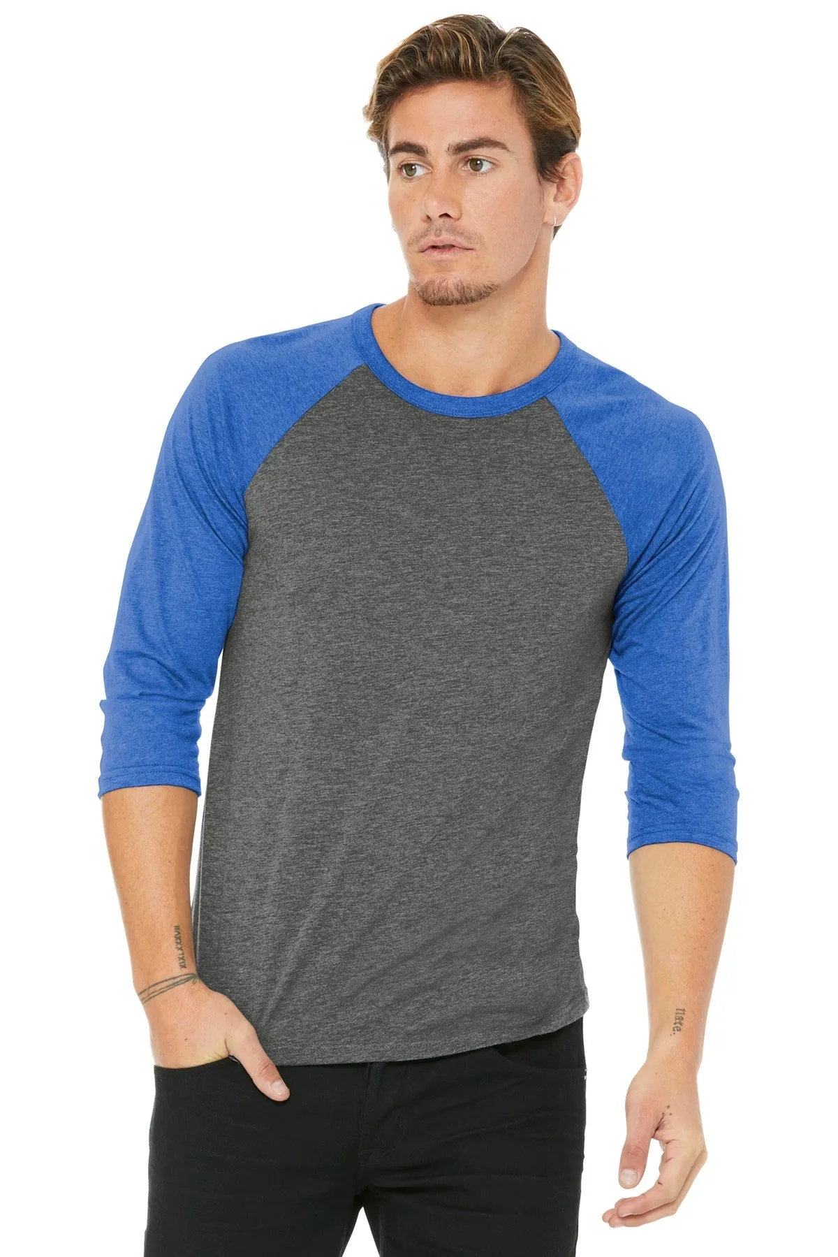 BELLA CANVAS Unisex 3/4-Sleeve Baseball Tee
