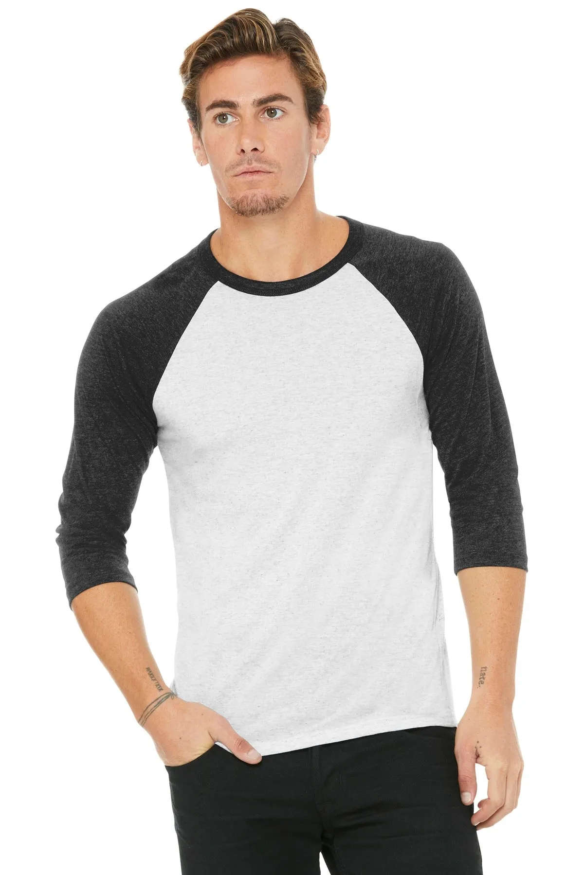 BELLA CANVAS Unisex 3/4-Sleeve Baseball Tee