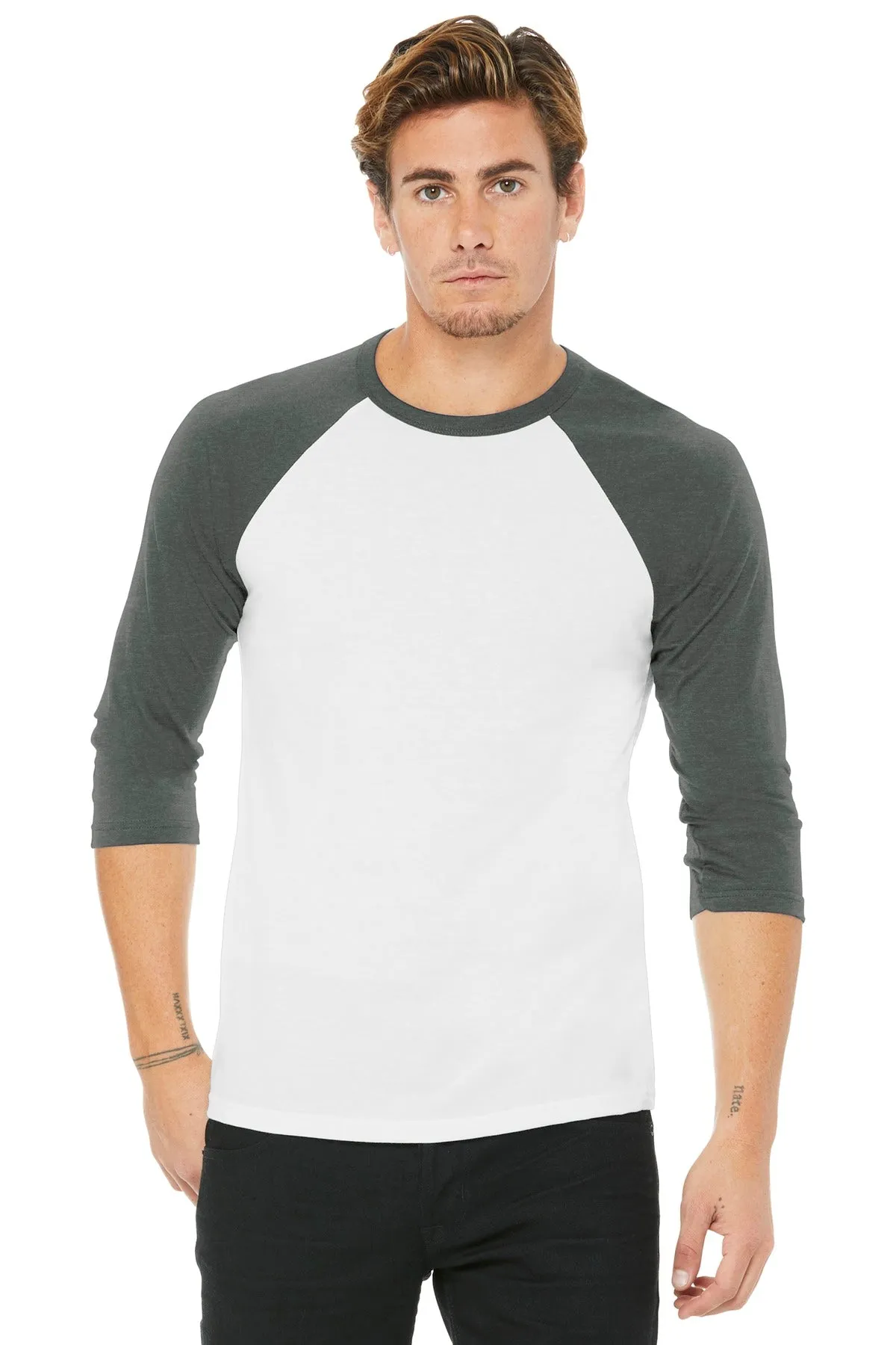 BELLA CANVAS Unisex 3/4-Sleeve Baseball Tee