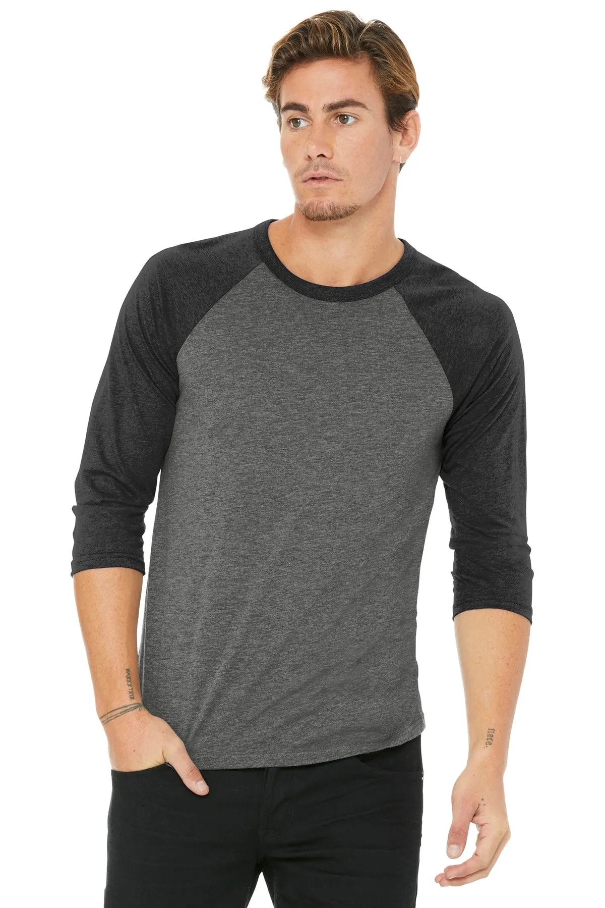 BELLA CANVAS Unisex 3/4-Sleeve Baseball Tee