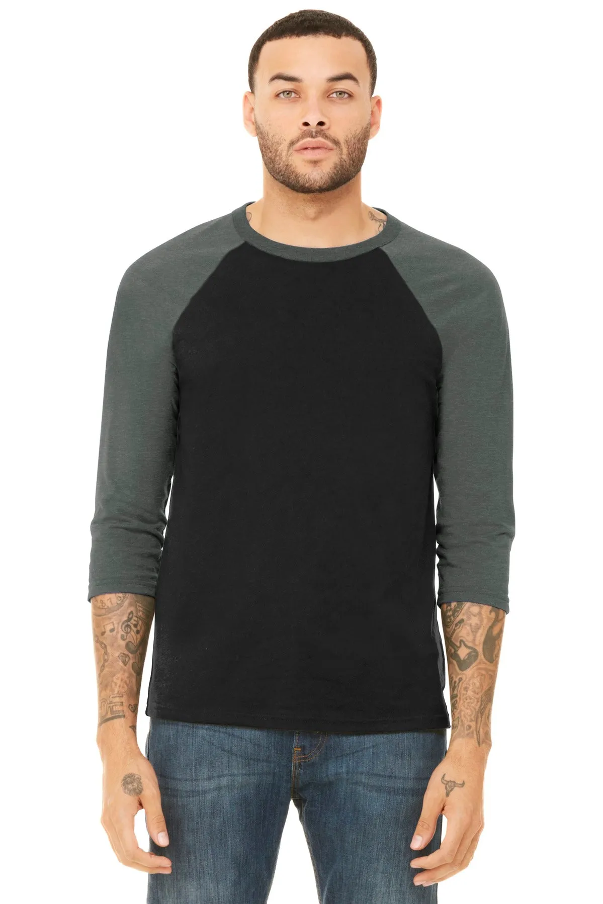 BELLA CANVAS Unisex 3/4-Sleeve Baseball Tee