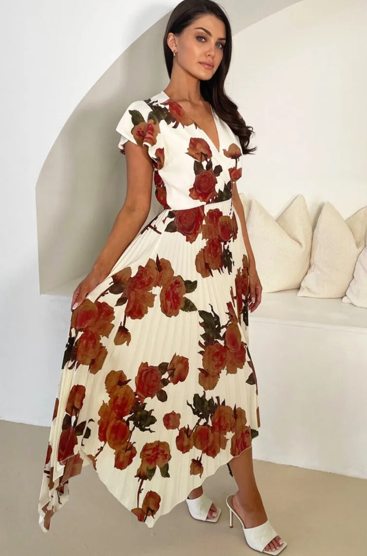 Birta Cream Floral Dress