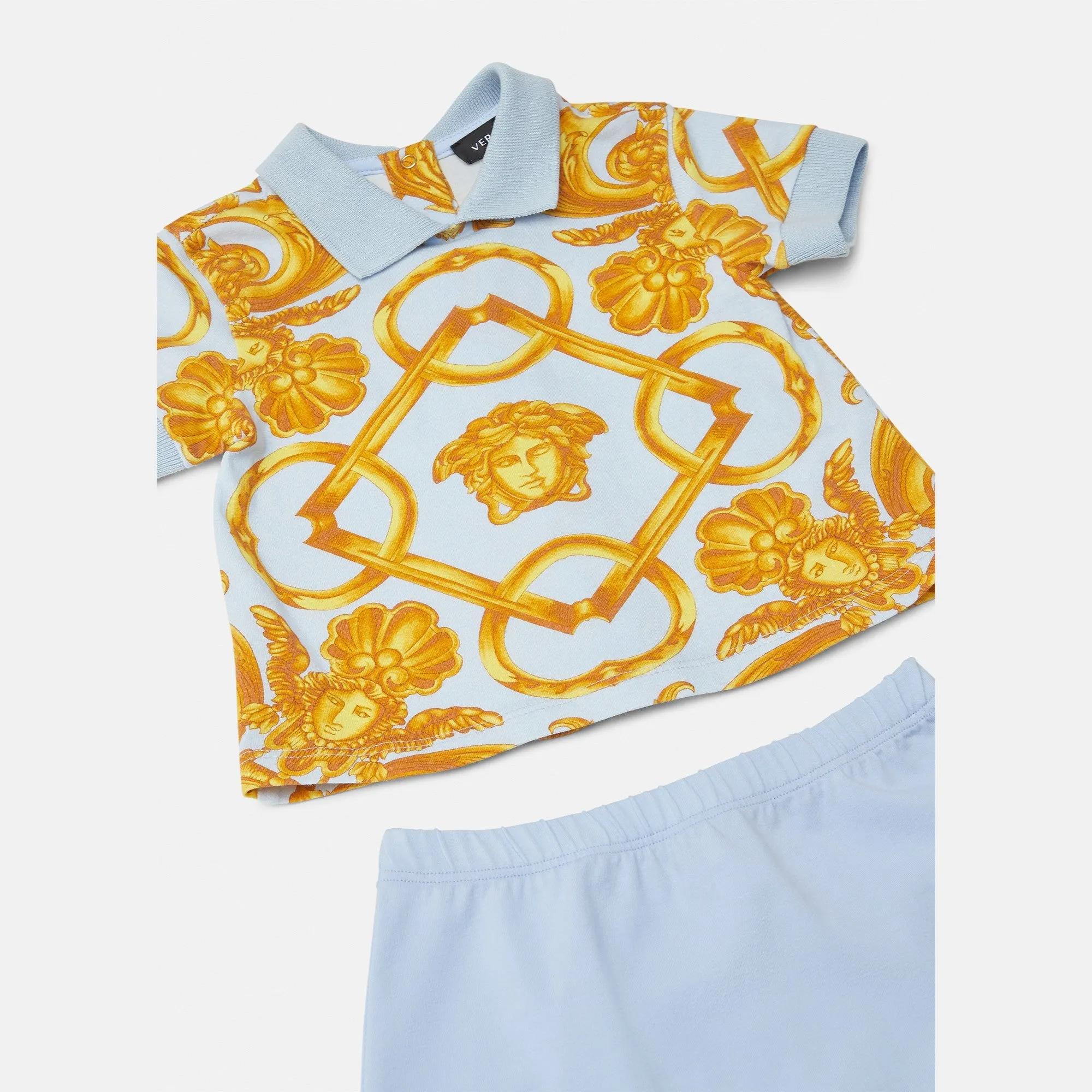 Blue Medusa Polo Outfit