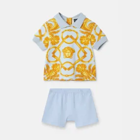 Blue Medusa Polo Outfit