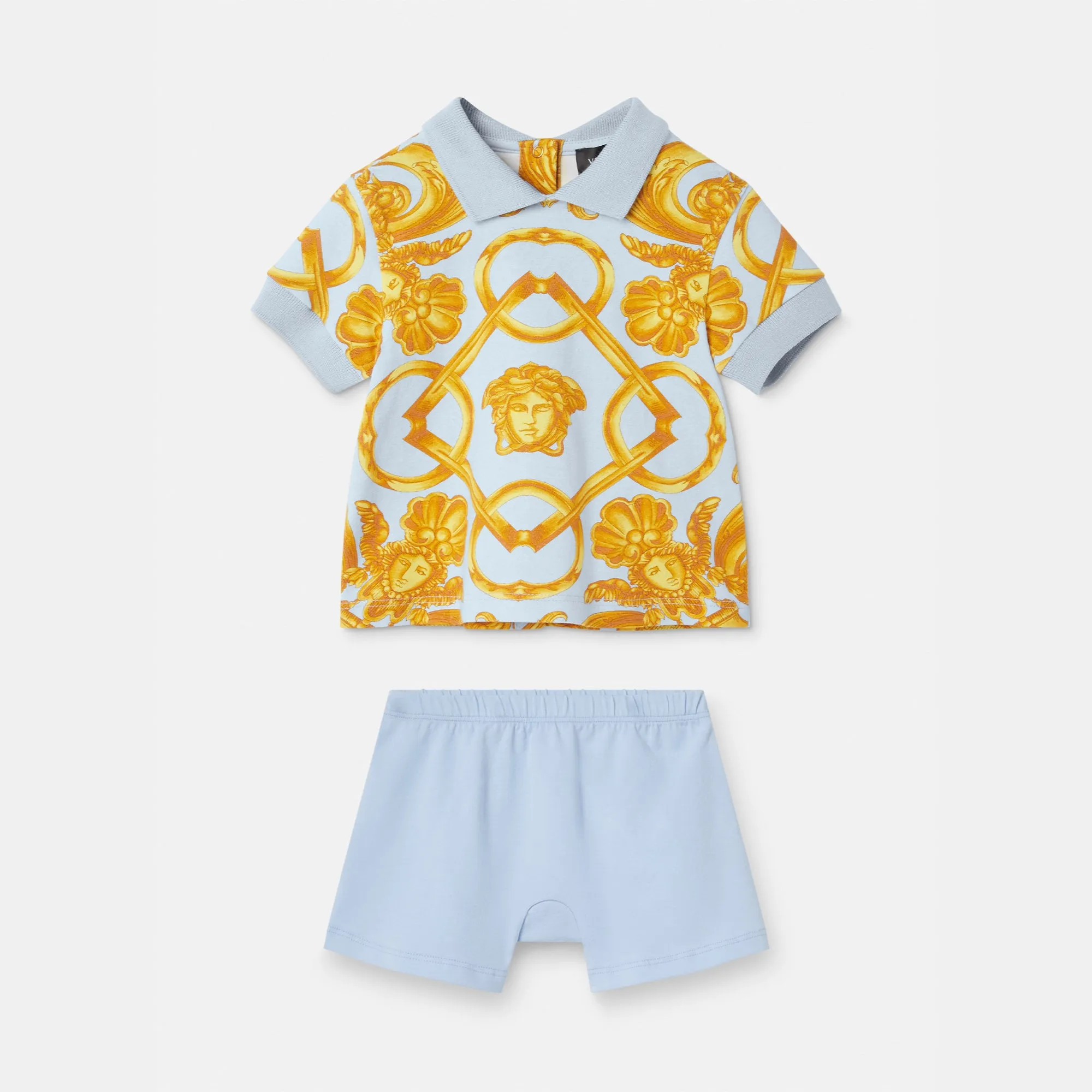 Blue Medusa Polo Outfit