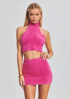 Boca Fuzzy Crop Top