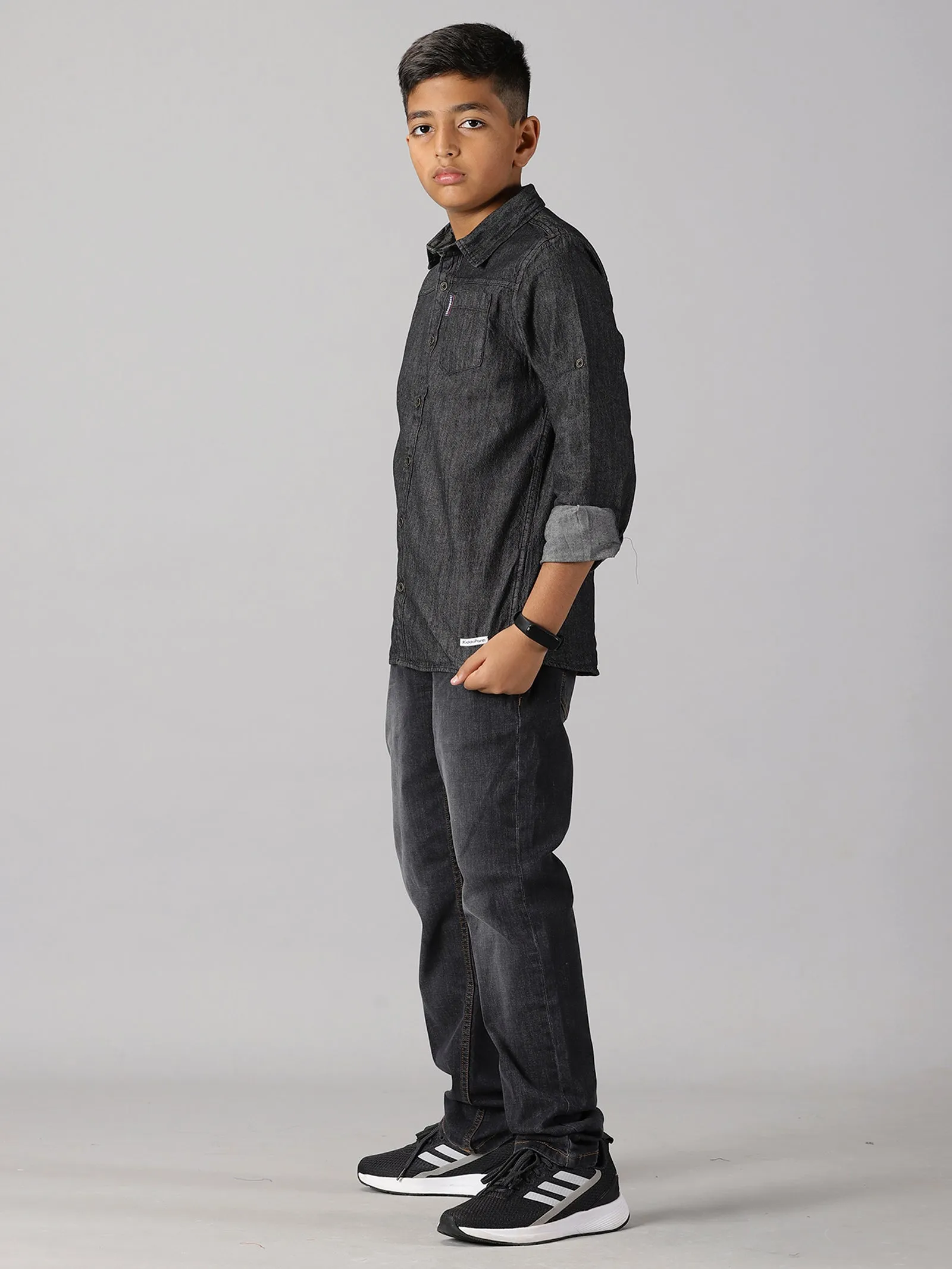 Boys Full Sleeve Denim Shirts & Denim Pant Set