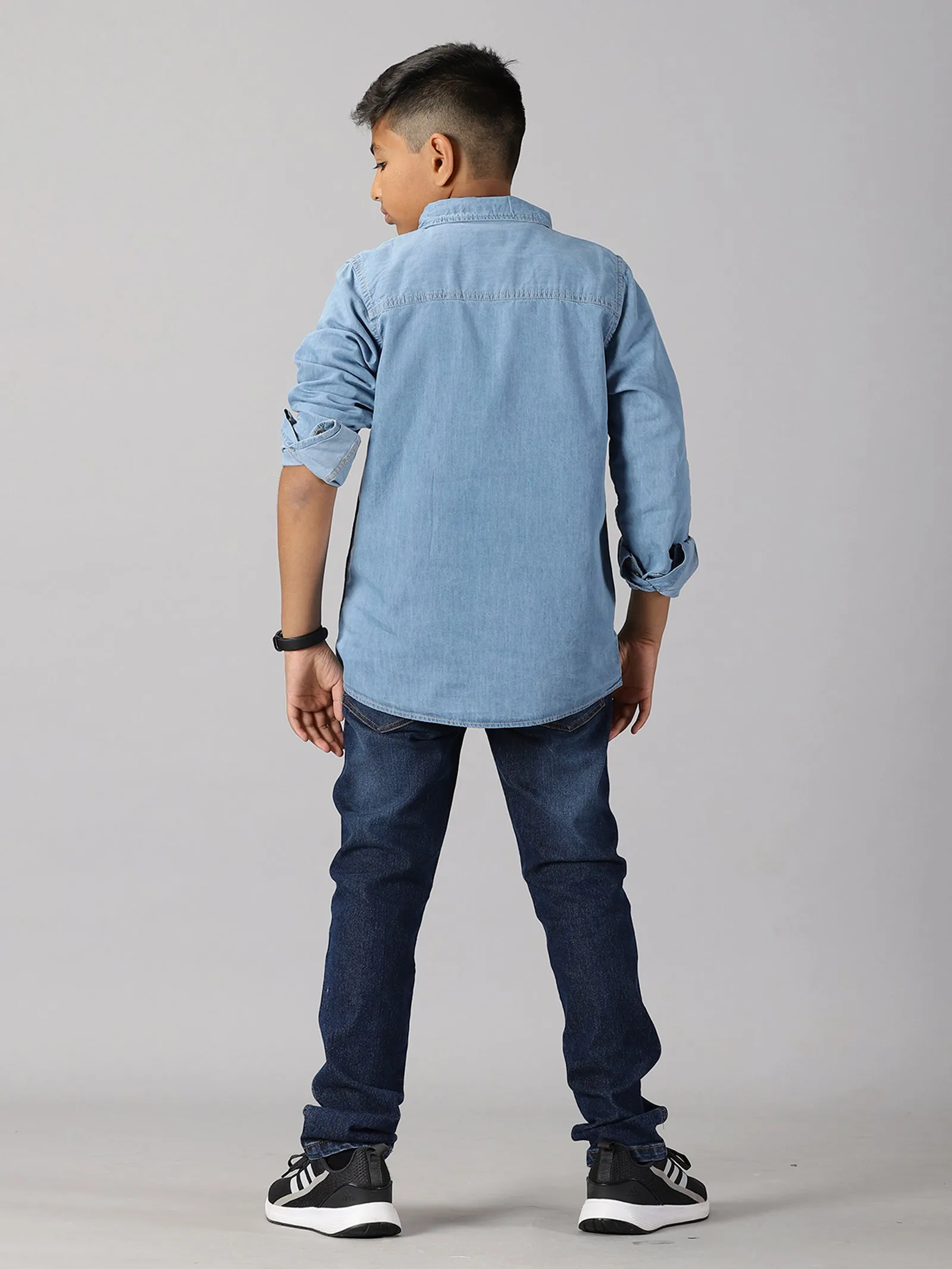 Boys Full Sleeve Denim Shirts & Denim Pant Set