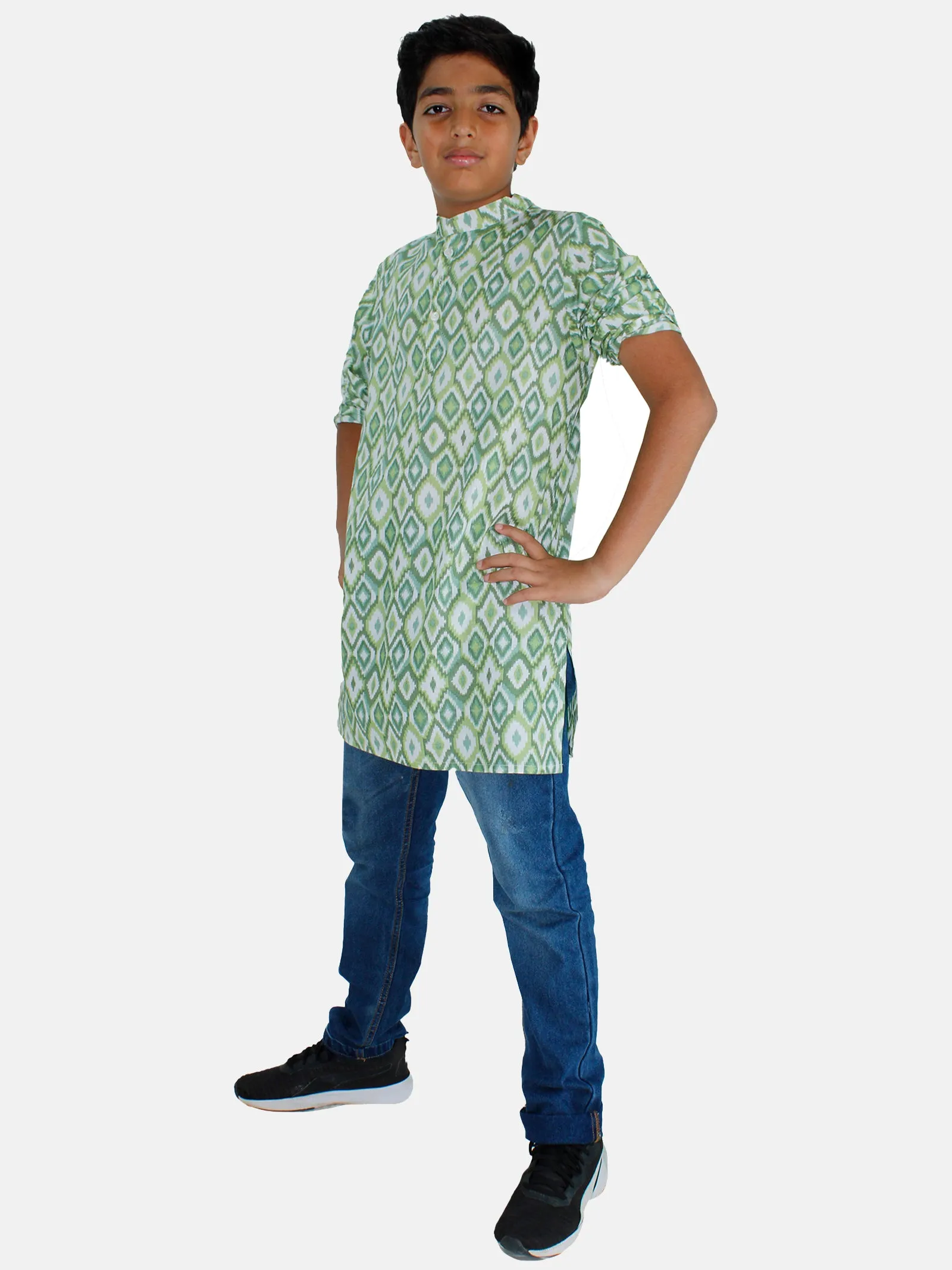 Boys Kurta & Denim Pant  Set