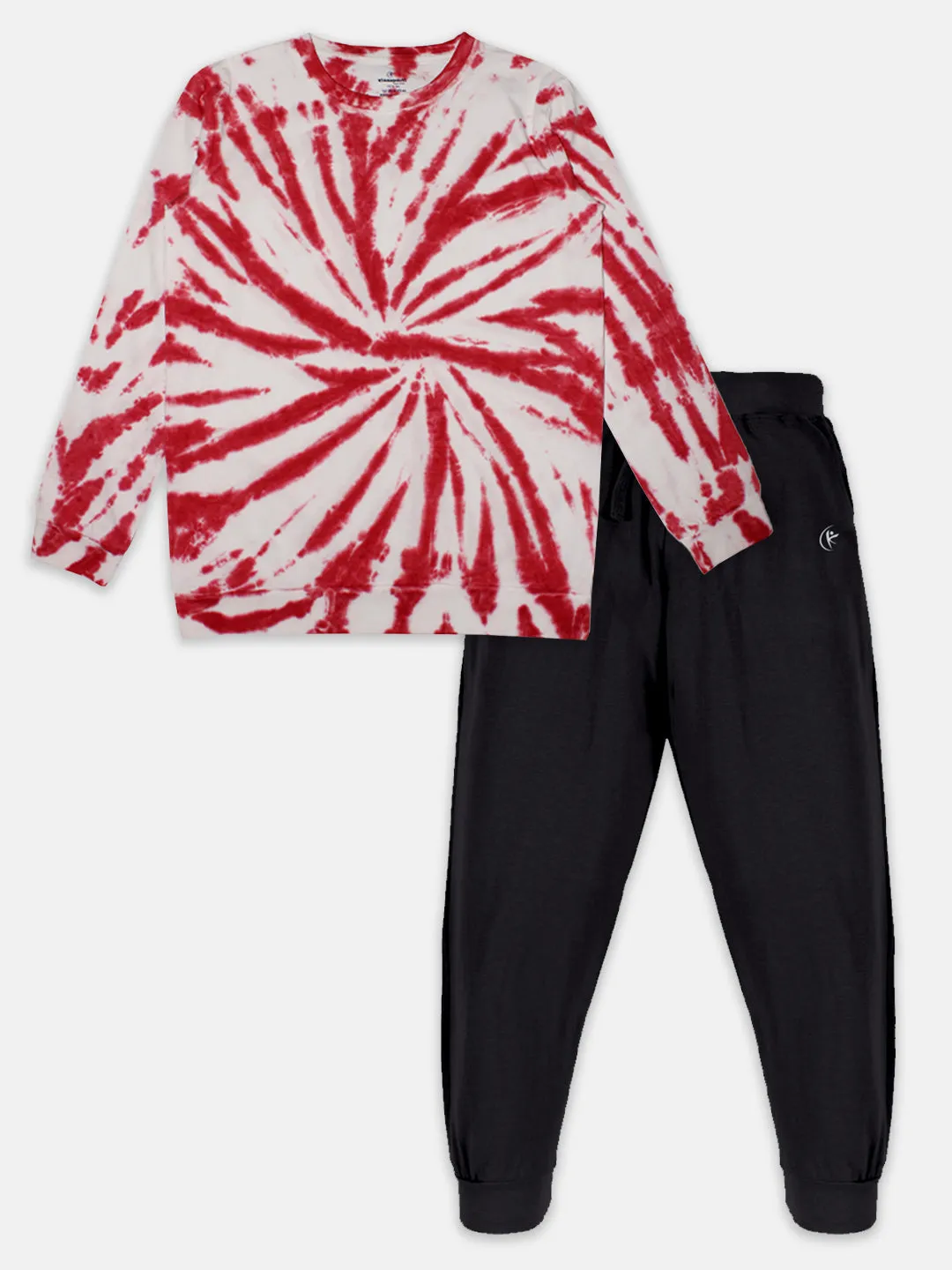 Boys Tie & Dye Tee & Solid Track Pant Set