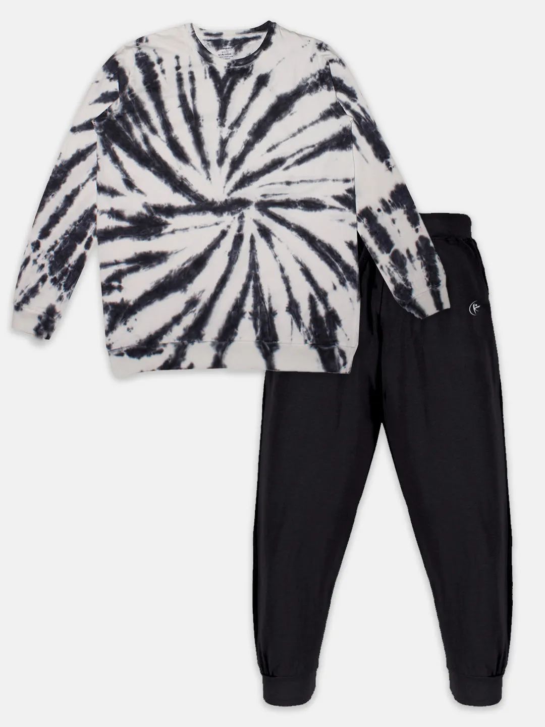 Boys Tie & Dye Tee & Solid Track Pant Set