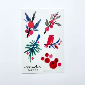 Branches & Berries Holiday Vinyl Sticker Sheet