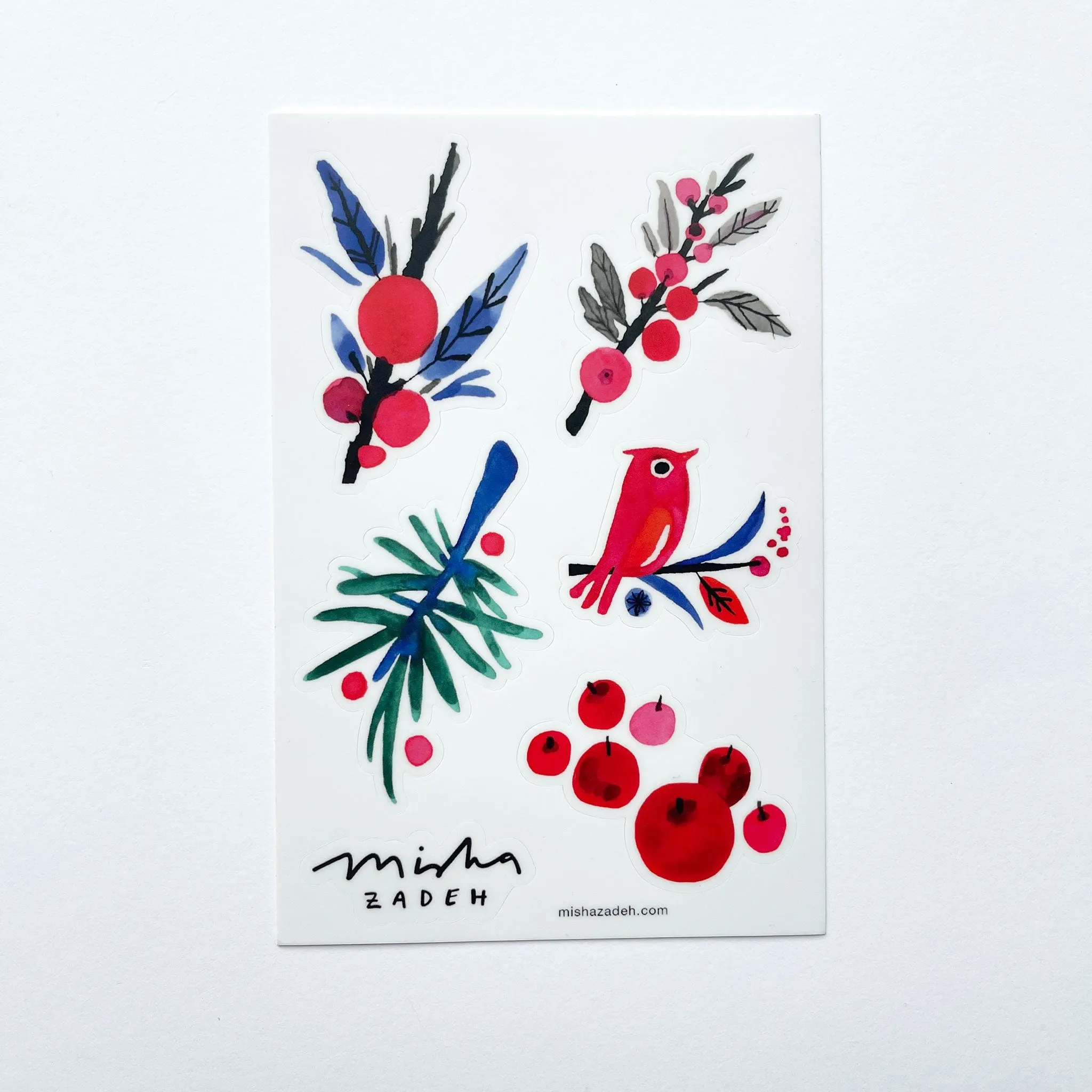 Branches & Berries Holiday Vinyl Sticker Sheet