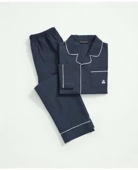 Brooks Brothers Kids Solid Pajama Set Navy