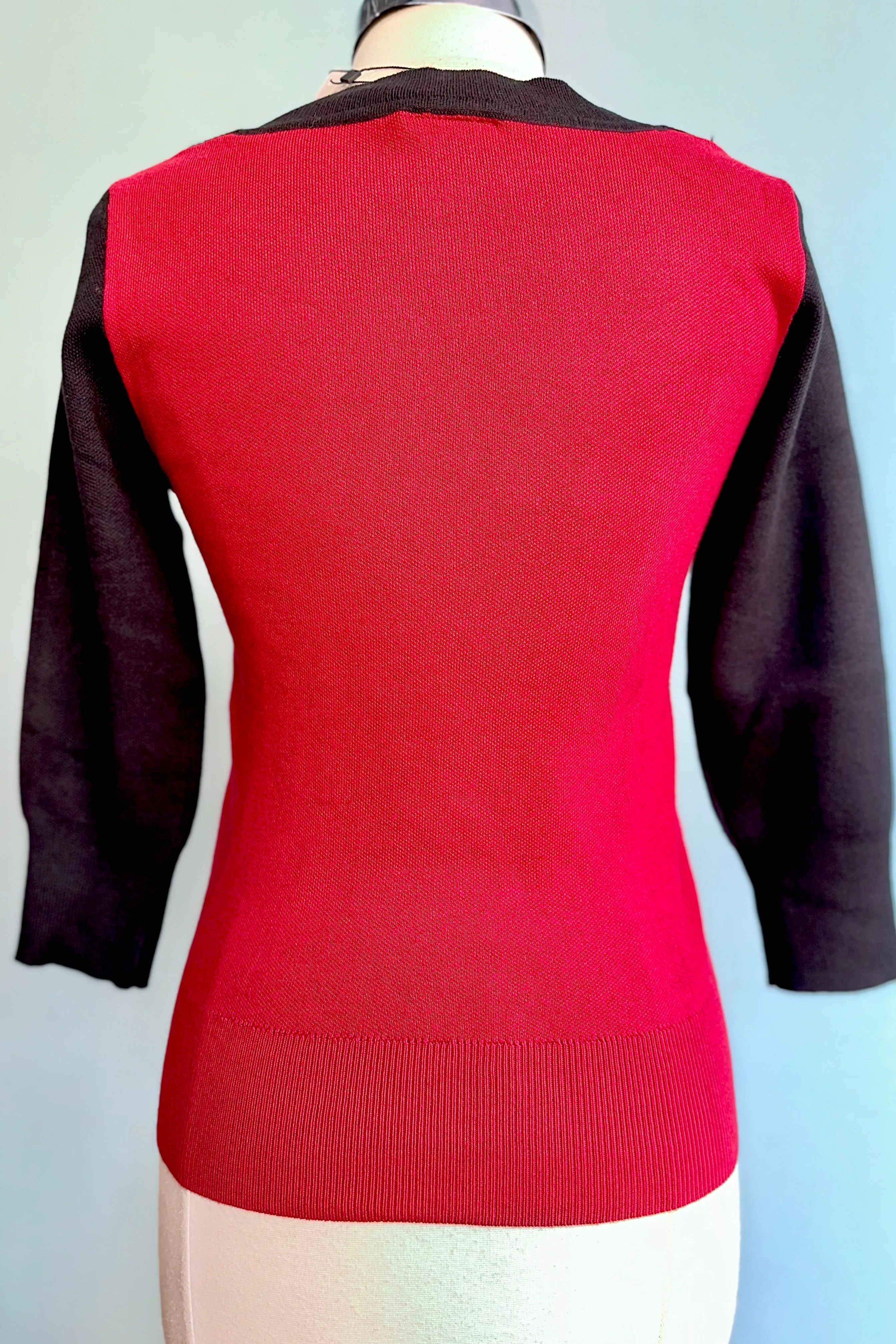 Burgundy and Black Cat Pullover Sweater