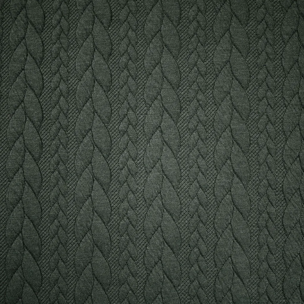 Cable Stripe Quilted Double Knit Hunter