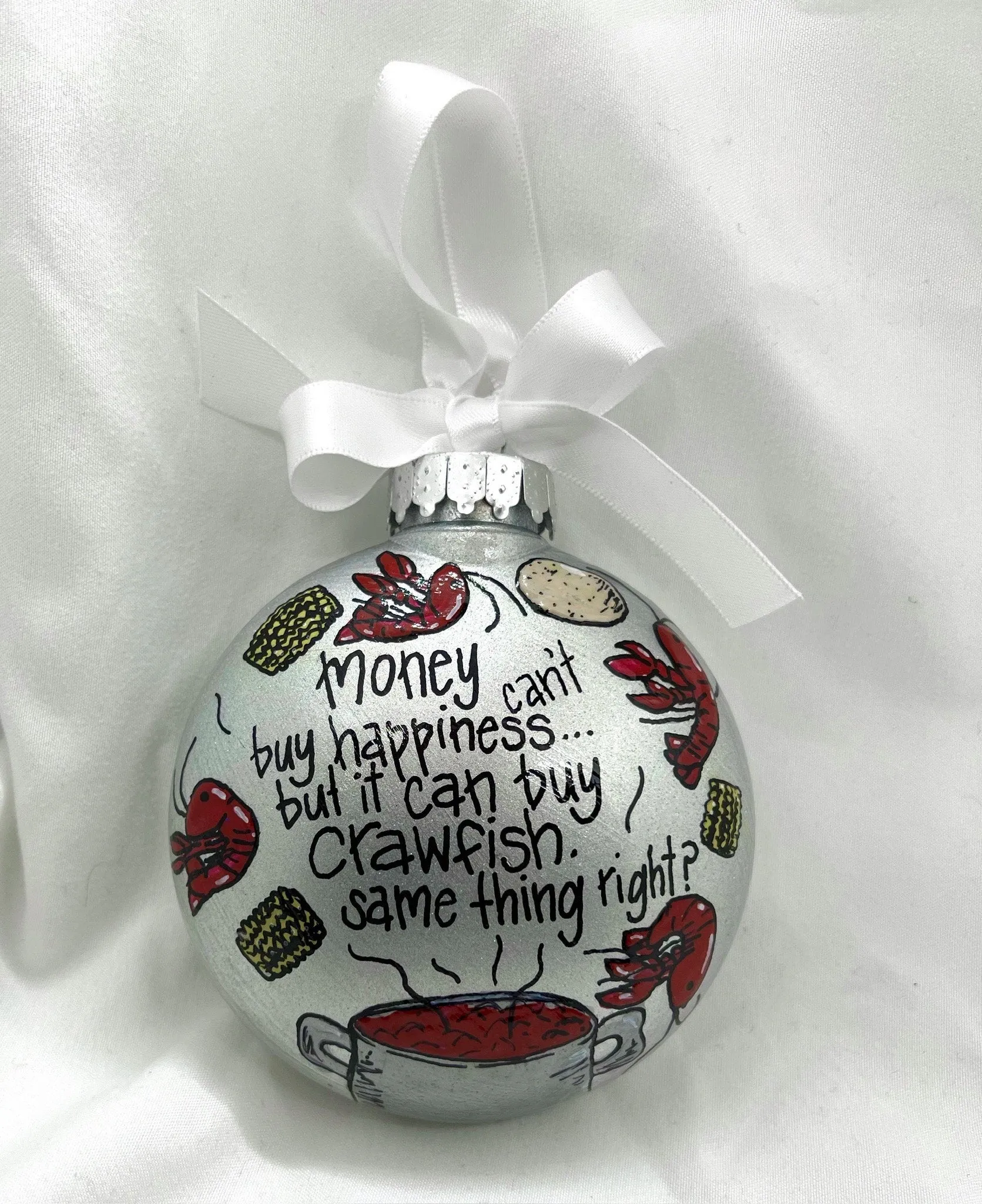 Cajun Christmas Ornament - Cajun Ornament, Christmas Ornament, Holiday Ornament, Crawfish Boil Ornament, Handmade Ornament, Crayfish