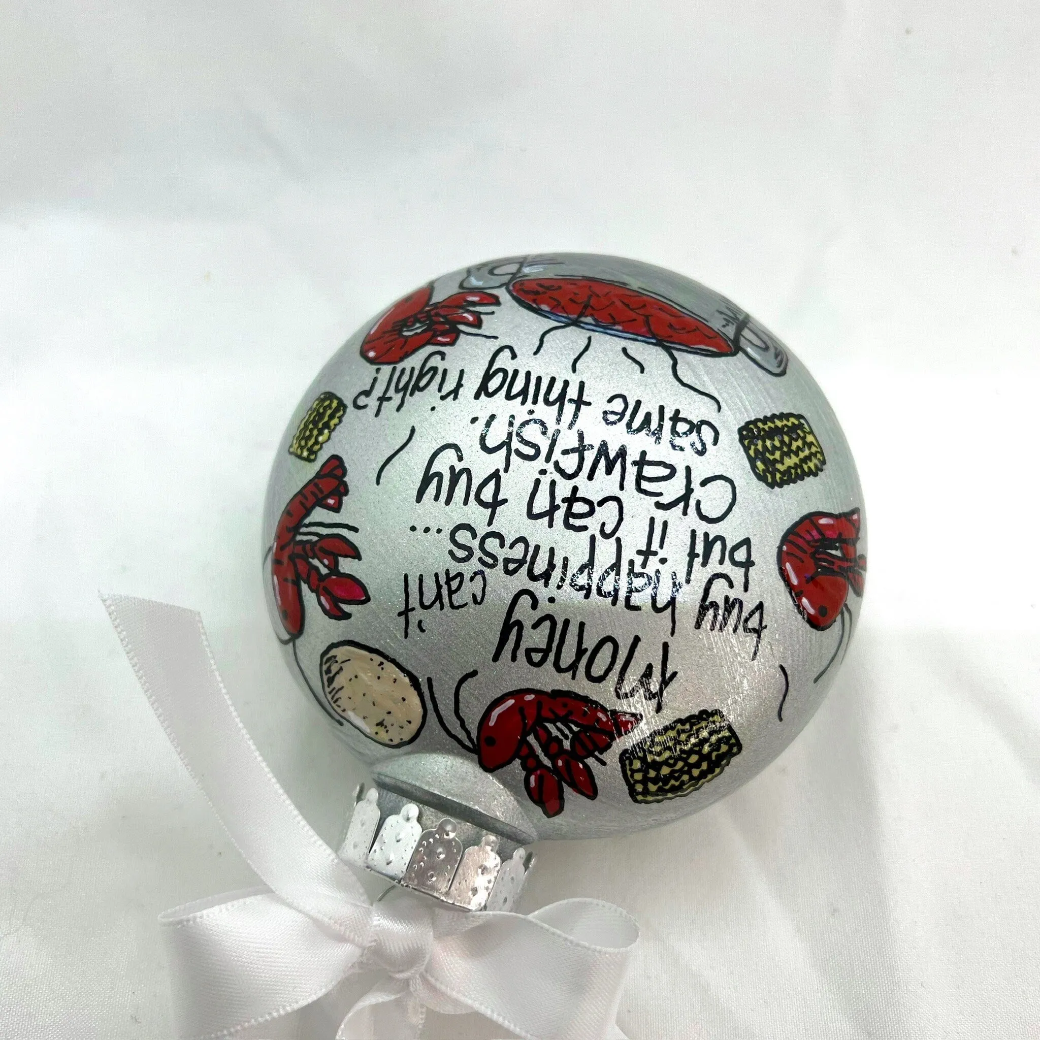 Cajun Christmas Ornament - Cajun Ornament, Christmas Ornament, Holiday Ornament, Crawfish Boil Ornament, Handmade Ornament, Crayfish