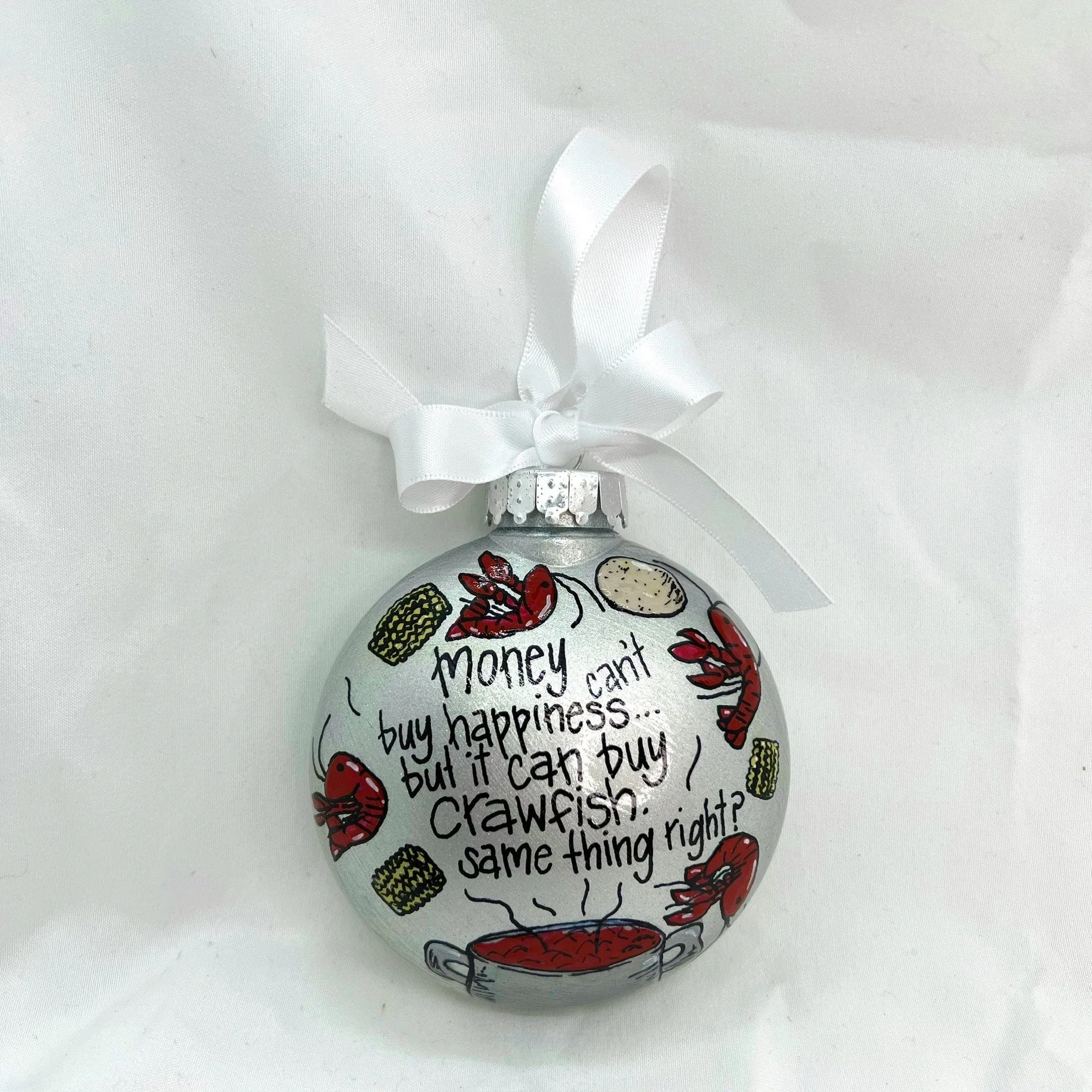Cajun Christmas Ornament - Cajun Ornament, Christmas Ornament, Holiday Ornament, Crawfish Boil Ornament, Handmade Ornament, Crayfish
