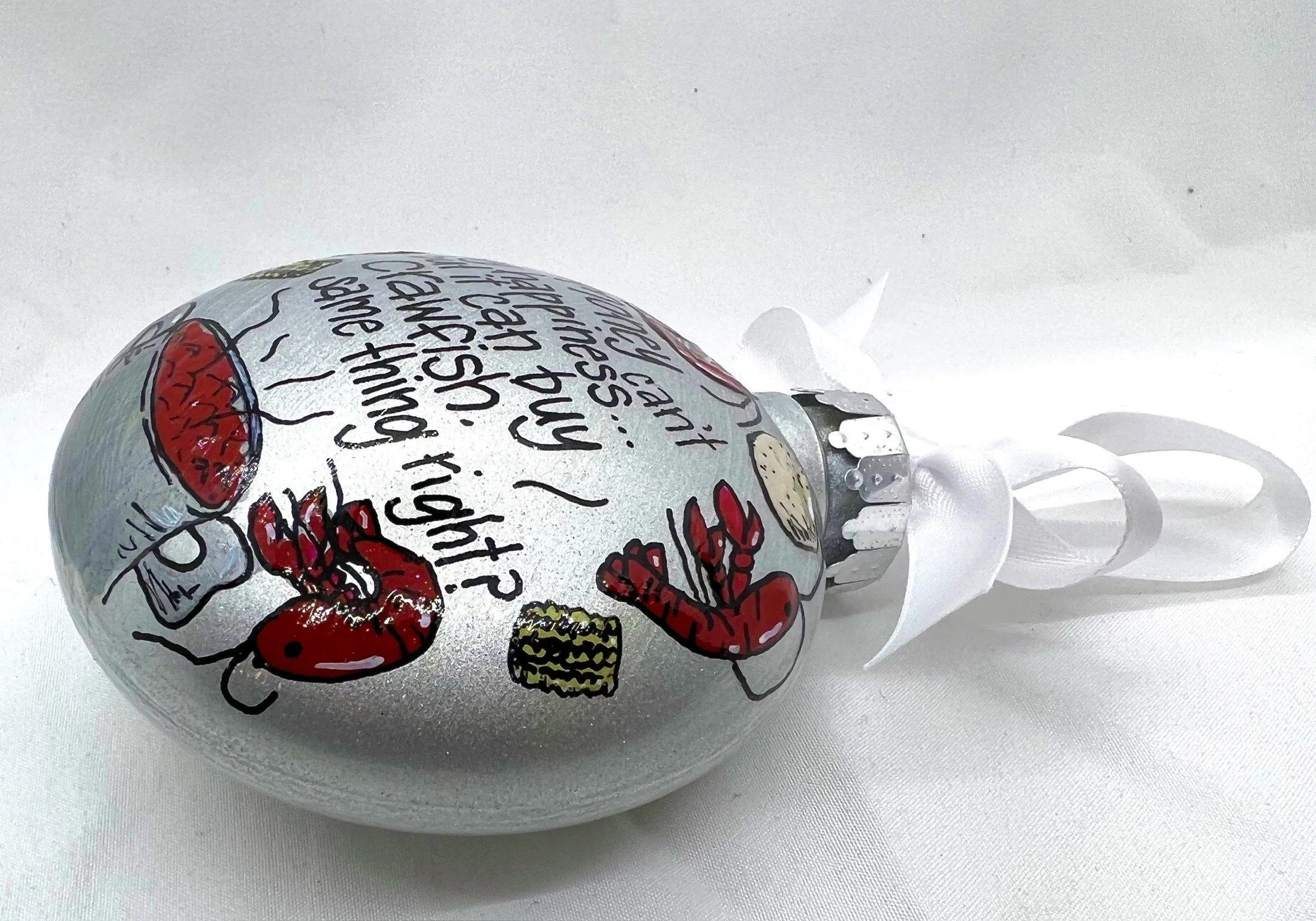 Cajun Christmas Ornament - Cajun Ornament, Christmas Ornament, Holiday Ornament, Crawfish Boil Ornament, Handmade Ornament, Crayfish