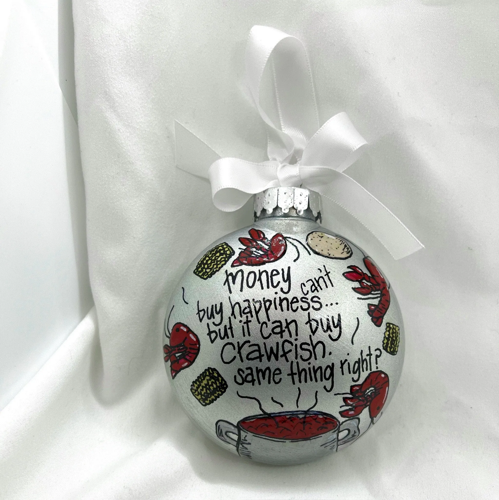 Cajun Christmas Ornament - Cajun Ornament, Christmas Ornament, Holiday Ornament, Crawfish Boil Ornament, Handmade Ornament, Crayfish